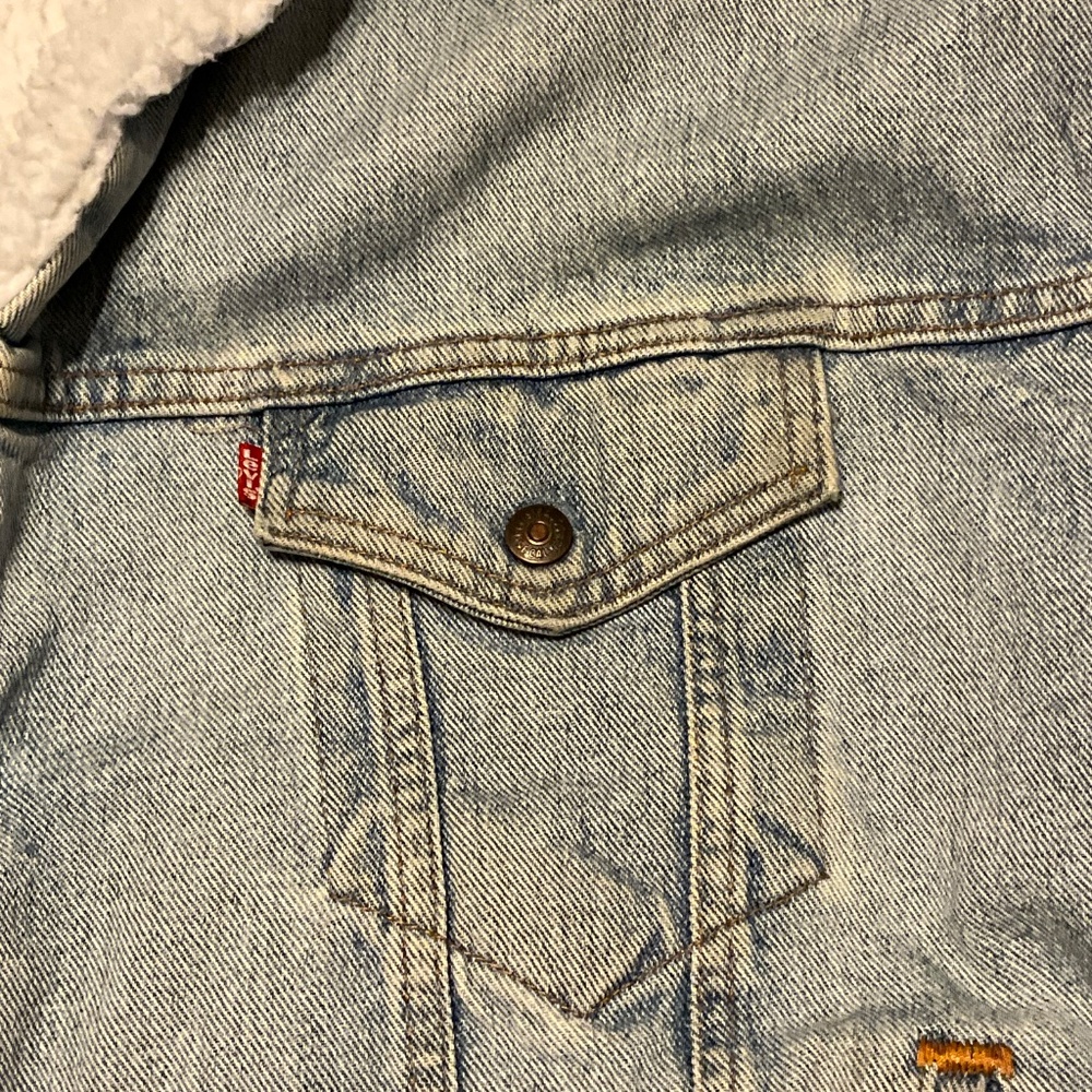 Vintage Levis Mens Sherpa Lined Truckers Jacket size Large - Picture 6 of 9